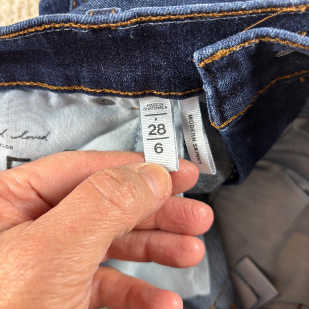 LOFT Modern Skinny Dark Wash Jeans Women's Size 6 28 - Picture 6 of 12